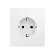 Розетка ROUND 1-ая с/з с/у, со шторками 16А перламутр KRANZ, KR-78-0701-1