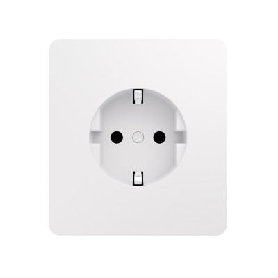 Розетка ROUND 1-ая с/з с/у, со шторками 16А перламутр KRANZ, KR-78-0701-1