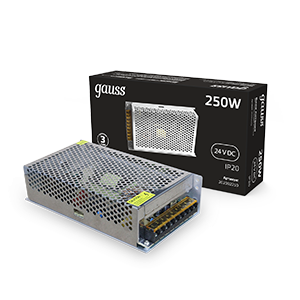 Gauss Блок питания 250W 24V IP20 1/36, 202002250