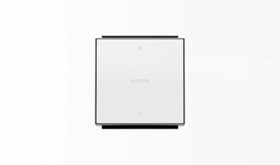 8501.4 BL - Клавиша для 1-клавишных выключателей/переключателей/кнопок с символом I/O и линзой подсветки, серия SKY, цвет альпийский белый - 2CLA850140A1101