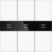 GVS CHPBD-06/36.1.10 Клавишный выключатель с дисплеем, 6 клавиш, белый, антиблик