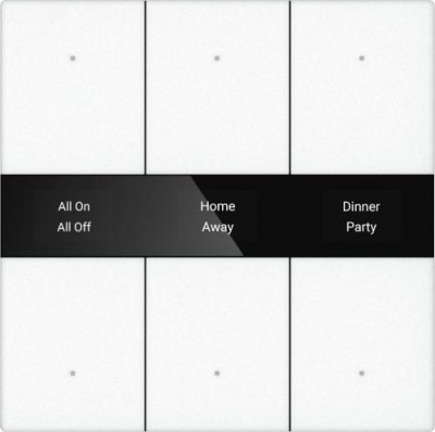 GVS CHPBD-06/36.1.10 Клавишный выключатель с дисплеем, 6 клавиш, белый, антиблик