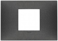 Vimar Накладка на 2 модуля центрально для коробки на 3 модуля, карбон матовый, 09672.14 Vimar Накладка на 2 модуля центрально для коробки на 3 модуля, карбон матовый, 09672.14