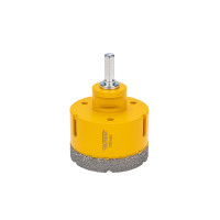 Коронка алмазная профессиональная по керамограниту и железобетону М14, вакуумное спекание, 70мм, для УШМ KRANZ, KR-92-1026