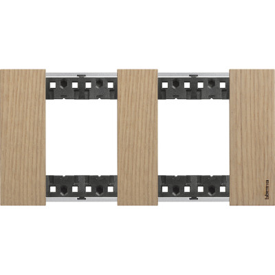 KA4802M2LM Bticino LIVING NOW. Декоративная рамка 2 поста (2+2 модуля).Цвет "Дуб", KA4802M2LM