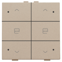 Niko Home Control Шампань Кнопка управления двигателем двухканальная, LED подсветка, 157-52036