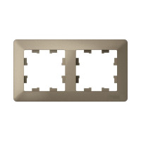 ATN220502 - ATLASDESIGN AIR 2-постовая РАМКА, ШАМПАНЬ/дымчатый черный, Systeme Electric