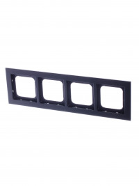 ABB Axcent металл/матовый черный Рамка 4-постовая