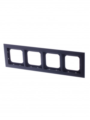 ABB Axcent металл/матовый черный Рамка 4-постовая