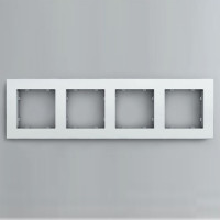 IRIDIUM Рамка на 4 пост, белый, Berlin 02, 02P401