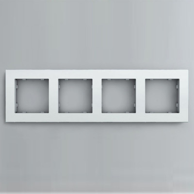 IRIDIUM Рамка на 4 пост, белый, Berlin 02, 02P401