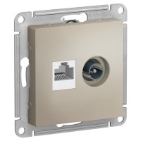 IRIDIUM Розетка TV + RJ45, Шампань, M1503