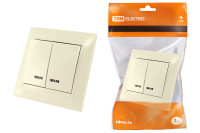 Выключатель 2 кл. с подсветкой 10А сл. кость "Лама" TDM Electric, SQ1815-0105 Выключатель 2 кл. с подсветкой 10А сл. кость "Лама" TDM Electric, SQ1815-0105