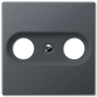 Крышка для TV-FM-розеток, фиксация винтом; термопласт; матовый антрацит; A500, A561BFPLTVANM