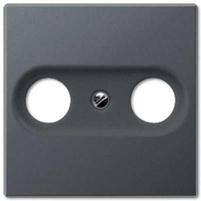 Крышка для TV-FM-розеток, фиксация винтом; термопласт; матовый антрацит; A500, A561BFPLTVANM