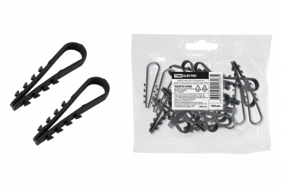 Дюбель-хомут ДХК-25 для круглого кабеля 19-25мм нейлон черный (100шт) TDM Electric, SQ0539-0006