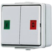 Сдвоенная кнопка без фиксации с символами (пуск-стоп), 639W Сдвоенная кнопка без фиксации с символами (пуск-стоп), 639W