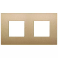Vimar Накладка CLASSIC на 4 модуля (2+2) расстояние между центрами 71мм золото матовое, 19643.78