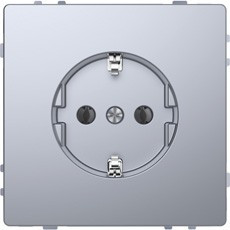 D-Life Розетка 2К+З 16 А, 250 В~, нерж. сталь