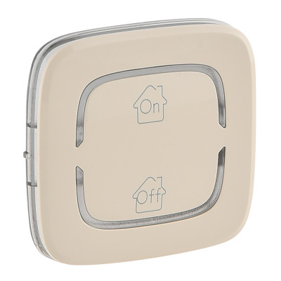 Legrand Valena ALLURE MyHome.Лицевая панель для механизмов BUS/SCS.С символом "GEN-On-Off".2 модуля.Слоновая кость, 755368