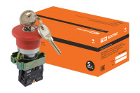 Кнопка BS142 "Грибок"с ключом красный d22мм 230В 1р TDM Electric, SQ0704-0023 Кнопка BS142 "Грибок"с ключом красный d22мм 230В 1р TDM Electric, SQ0704-0023