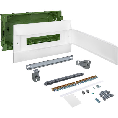 137566 Пластиковый щиток Legrand Practibox S, для встраиваемого монтажа (в полые стены), цвет двери "Белый", 1X18