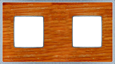 FD01452CCB Fede Belle Epoque Wood Рамка 2-ная, Cherry-Bright Chrome