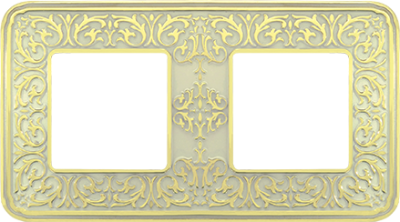 FD01372OP Fede Emporio Рамка 2-ная, Gold White Patina