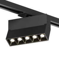 Denkirs DK6436-BK Поворотный однофазный трековый светильник EDDER со светодиодом L136mm 220V 10W 30° 3000K IP20 черный алюминий