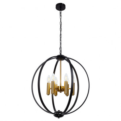 Arte Lamp CASTULA, Люстра, цвет арматуры - черный, цвет плафона/декора - , 6х60W E14, A7013SP-6BK
