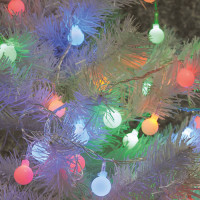 Гирлянда линейная "шарики" 40 LED мульти, длина 4 м, батарейки 3*АА,  IP20, шнур 0,5 м, CL556, Feron 26763