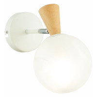 Evoluce SLE220701-01 Светильник настенный Белый, Светлое дерево/Белый E14 1*40W