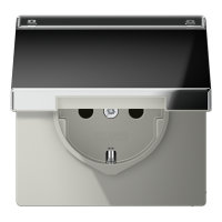 Штепсельная розетка SCHUKO 16A 250V~ с откидной крышкой и полем для надписи; полированный хром, GCR1520NAKL