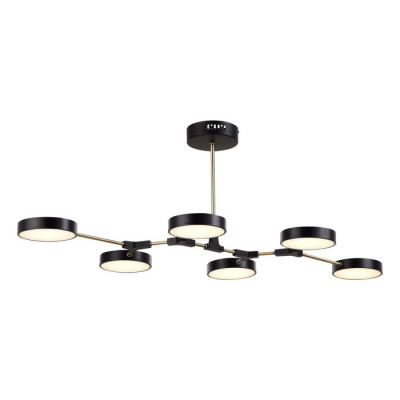 ST LUCE SLE6004-402-06 Светильник потолочный Черный, Латунь/Черный LED 6*10W