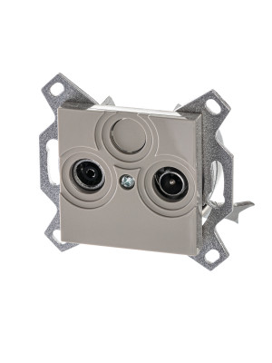 ABB EPJ Levit кофе макиато / белый Розетка TV-R, оконечная, кофе макиато