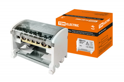 Модульный распределительный блок на DIN-рейку МРБ-100 2П 100А 2х7 групп TDM Electric, SQ0823-0011
