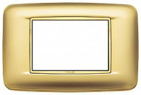 20683.G21 - Vimar Накладка с закруглениями для 3 модулей золото сатинированое
