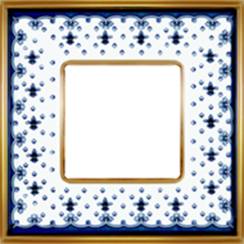 FD01341NEOB Fede Vintage Porcelain Рамка 1-ная, Black Lys-Bright Gold