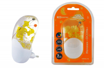 Ночник "Осень" с датчиком света, светодиодный,1Вт , 220 В TDM Electric, SQ0357-0003