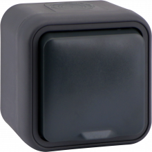 Donel W55 Розетка 1-я с защ.крышкой,2К+З. и шт., накладная, антрацит, IP55, серия (тип) DIP55 , DIP18828 Donel W55 Розетка 1-я с защ.крышкой,2К+З. и шт., накладная, антрацит, IP55, серия (тип) DIP55 , DIP18828