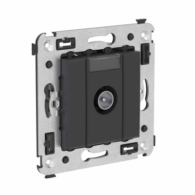 4412523 - ДКС Розетка TV оконечная в стену, "Avanti", "Черный матовый"