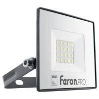 Прожектор светодиодный 20W 6400K IP65 AC220-240V/50Hz, черный, LL-1000, Feron 41538 Прожектор светодиодный 20W 6400K IP65 AC220-240V/50Hz, черный, LL-1000, Feron 41538