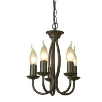 LUSSOLE CONGRESS Люстра подвесная, цвет основания - коричневый, 5x60W E14, LSP-9913