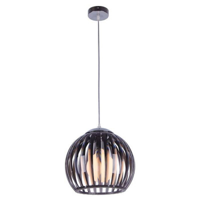 LUSSOLE HOCKESSIN Подвесной светильник, цвет основания - хром, плафон - акрил (цвет - черный), 1x40W E27, LSP-0160