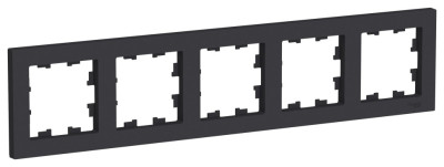 ATN001005 - ATLASDESIGN 5-постовая РАМКА, универсальная, КАРБОН, Systeme Electric