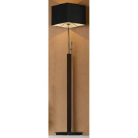 LUSSOLE MONTONE Торшер, цвет основания - хром, плафон - ткань (цвет - черный), 1x60W E27, LSF-2575-01