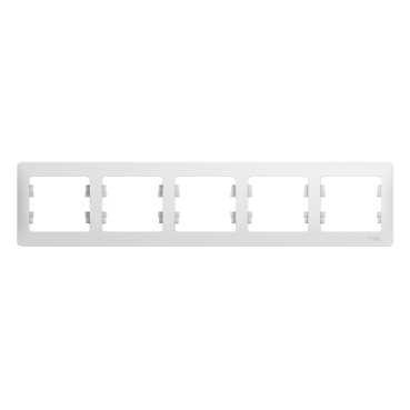 Glossa Рамка 5-ная, горизонтальная, бел.