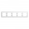 Glossa Рамка 5-ная, горизонтальная, бел.