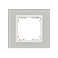 Simon S82N Рамка 1-ная, натуральный - белый (стекло), 82617-60