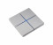 Basalte Выключатель 4-клавишный, sentido collection - aluminium, цвет  brushed aluminium